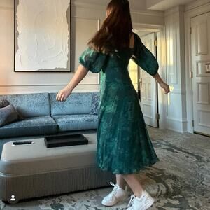 Rachel Zoe Green Floral Midi Dress